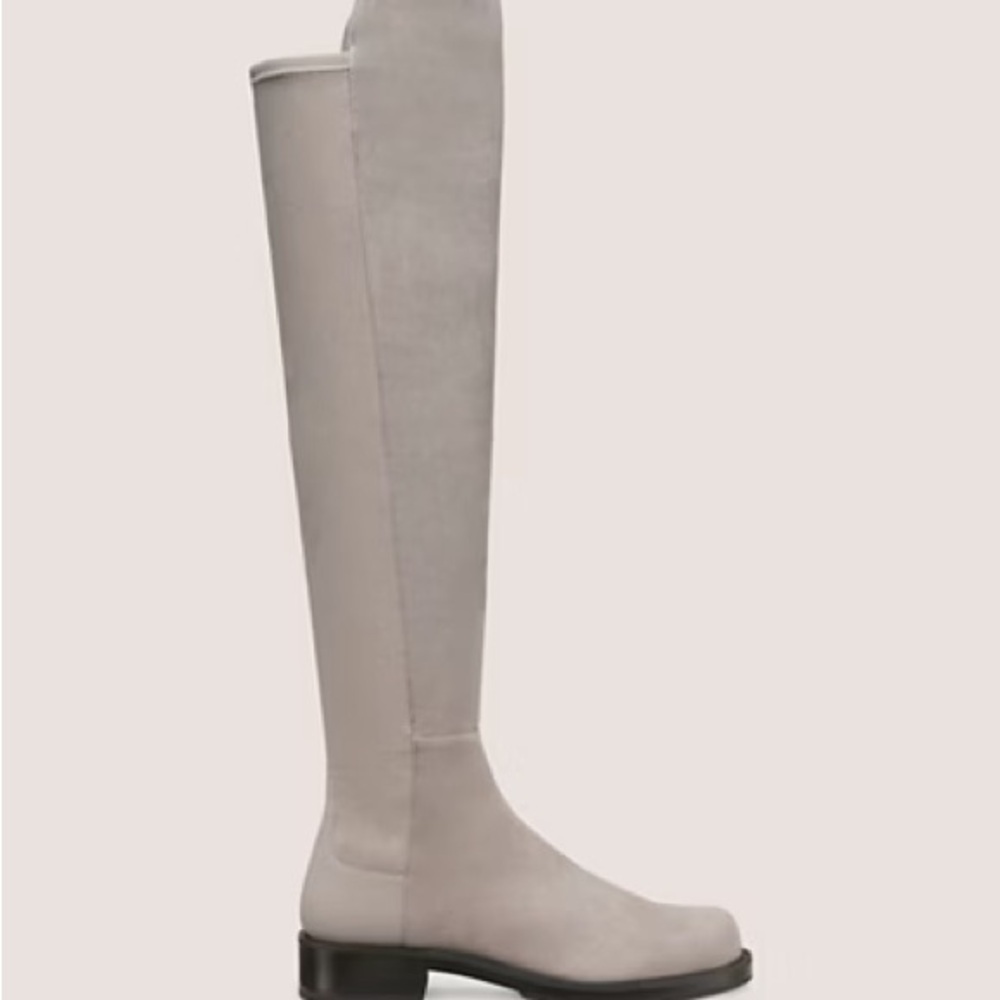 Stuart Weitzman 5050 Bold Over the Knee Boots - Light Gray